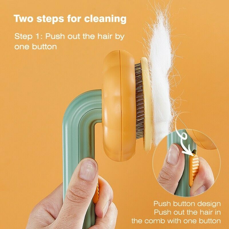 Self-Cleaning Pet Slicker Brush - Grooming Tool for Dogs, Cats, Puppies, and Rabbits