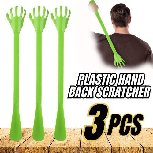 Long Reach Back Scratcher - Plastic Hand For Itch Relief Pack of 3